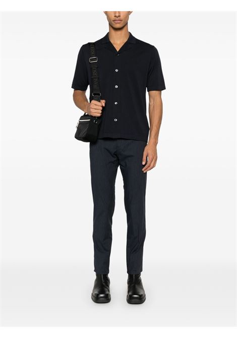 camicia maniche corte in maglia uomo nera ASPESI | M084 337101098